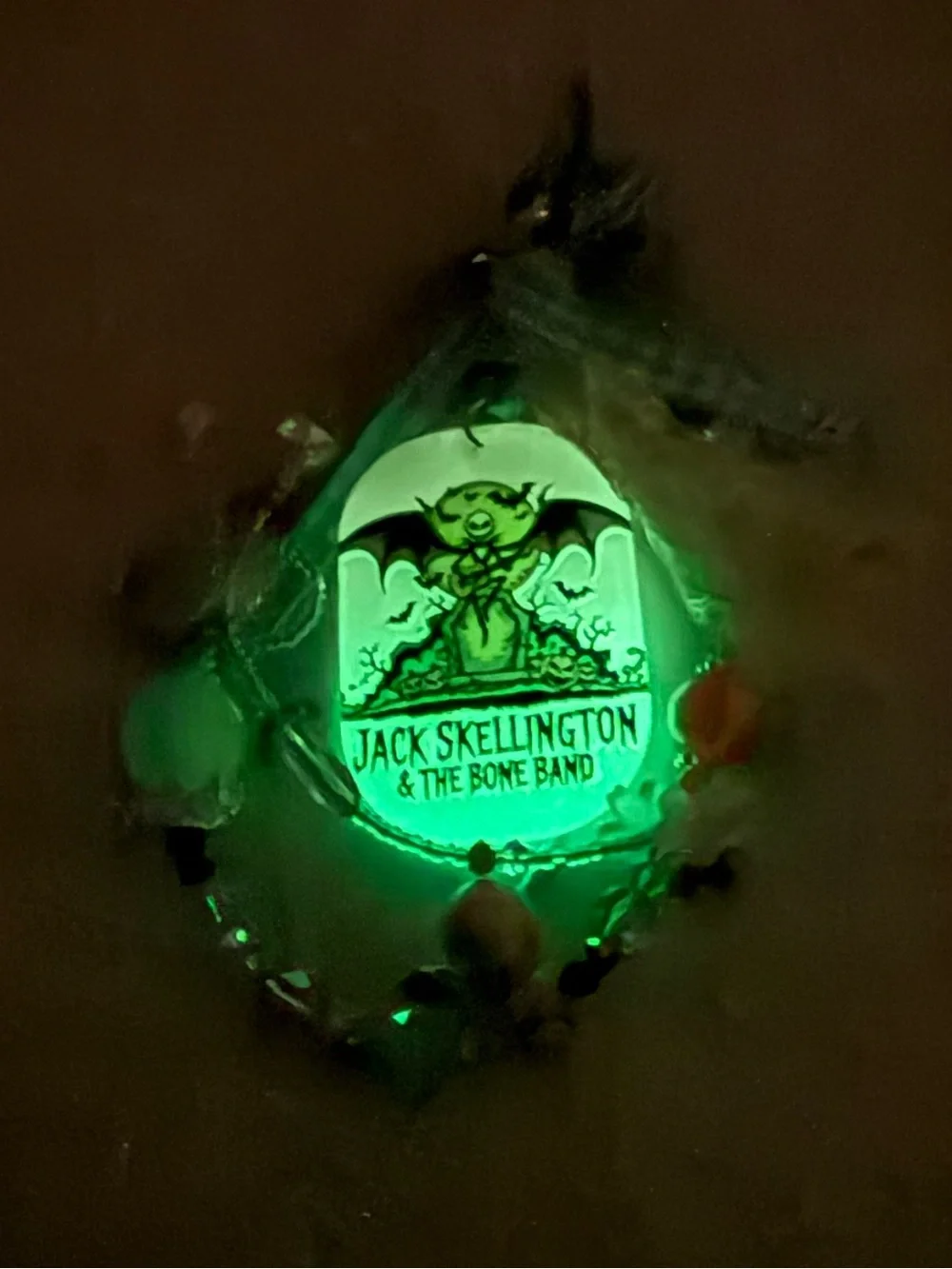 Jack Skellington Luminous - Phone Charm-Pink and Teal